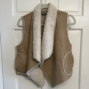 C&C California Cream Shearling Vest